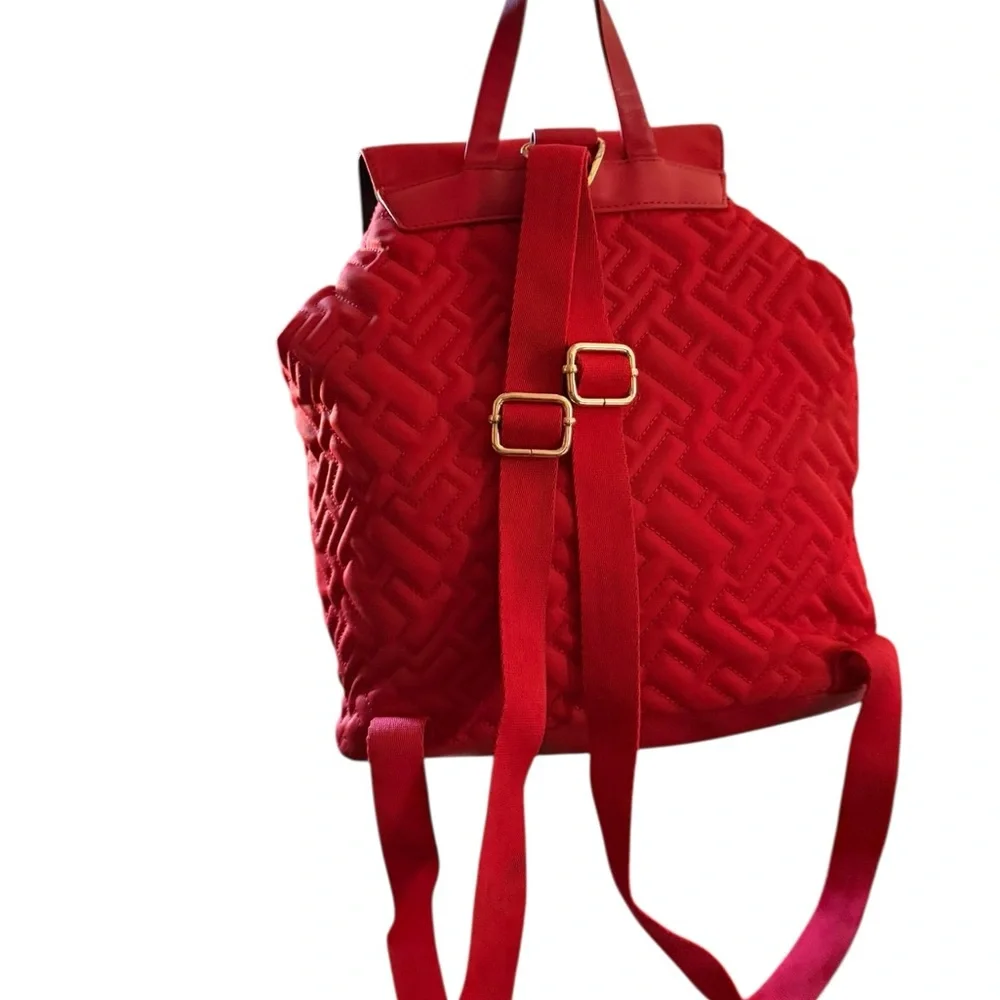Tommy‎ Hilfiger Red Quilted Backpack